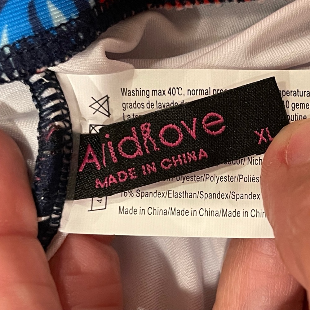 Avidlove 2 pc Swimsuit size XL high waist brief bottoms w/roushing. - Picture 7 of 8